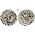 Römische Republik, C.Naevius Balbus, Denar, serratus 79 v.Chr., vz