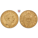 Deutsches Kaiserreich, Preussen, Wilhelm II., 20 Mark 1896, A, ss-vz, J. 252
