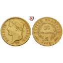 Frankreich, Napoleon I. (Kaiser), 20 Francs 1813, 5,81 g fein, ss