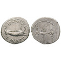 Römische Republik, Marcus Antonius, Denar 32-31 v.Chr., ss+