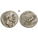 Römische Republik, L. Hostilius Saserna, Denar 48 v.Chr., ss-vz