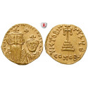 Byzanz, Constans II. und Constantinus IV., Solidus 654-659, vz+