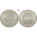 Ecuador, Republik, 5 Sucres 1943, 18,0 g fein, vz-st