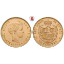 Spanien, Alfonso XIII., 20 Pesetas 1896 (1962), 5,81 g fein, vz