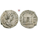 Römische Kaiserzeit, Faustina II., Frau des Marcus Aurelius, Denar 145-161, ss+