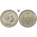 Deutsches Kaiserreich, Preussen, Wilhelm II., 2 Mark 1896, A, vz/st, J. 102