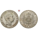 Deutsches Kaiserreich, Preussen, Wilhelm II., 5 Mark 1895, A, vz/f.st, J. 104