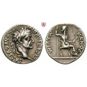 Römische Kaiserzeit, Tiberius, Denar 14-37, vz/ss-vz