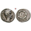 Römische Kaiserzeit, Augustus, Denar 19 v.Chr., ss