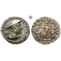 Baktrien und Indien, Königreich Baktrien, Antialkidas, Drachme 145-135 v.Chr., vz