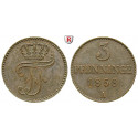 Mecklenburg, Mecklenburg-Schwerin, Friedrich Franz II., 3 Pfennig 1858, ss-vz