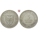 Weimarer Republik, 3 Reichsmark 1926, Lübeck, A, vz+/vz, J. 323