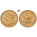USA, 5 Dollars 1906, 7,52 g fein, ss-vz/vz