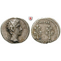 Römische Kaiserzeit, Augustus, Denar 19-18 v.Chr., ss+