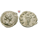 Römische Kaiserzeit, Faustina II., Frau des Marcus Aurelius, Denar 161-175, vz-st