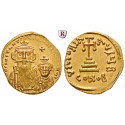 Byzanz, Constans II. und Constantinus IV., Solidus 654-659, vz+