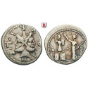 Römische Republik, M. Furius, Denar 119 v.Chr., ss