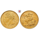 Grossbritannien, George IV., Sovereign 1821, ss-vz