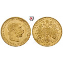 Österreich, Kaiserreich, Franz Joseph I., 20 Kronen 1897, 6,09 g fein, f.vz/vz+