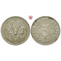 Weimarer Republik, 3 Reichsmark 1927, Nordhausen, A, vz-st/vz, J. 327