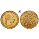 Österreich, Kaiserreich, Franz Joseph I., 20 Kronen 1894, 6,09 g fein, ss