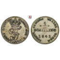 Mecklenburg, Mecklenburg-Schwerin, Paul Friedrich, Schilling 1842, ss