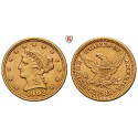 USA, 2 1/2 Dollars 1902, 3,76 g fein, ss-vz
