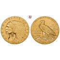 USA, 2 1/2 Dollars 1911, 3,76 g fein, ss+