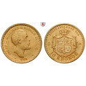 Schweden, Oskar II., 10 Kronor 1874, 4,03 g fein, vz/vz-st