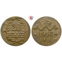 Nebengebiete, Deutsch-Ostafrika, 20 Heller 1916, T, vz, J. 724b
