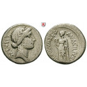 Römische Republik, Man. Acilius Glabrio, Denar 49 v.Chr., ss+