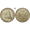 Deutsches Kaiserreich, Sachsen-Meiningen, Georg II., 5 Mark 1901, Zum 75. Geburtstag, D, f.vz/vz-st, J. 150