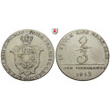 Mecklenburg, Mecklenburg-Schwerin, Friedrich Franz I., 2/3 Taler 1813, ss