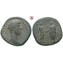 Römische Kaiserzeit, Lucius Verus, Sesterz 161-162, ss+/ss