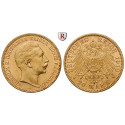 Deutsches Kaiserreich, Preussen, Wilhelm II., 20 Mark 1910, J, ss-vz/vz, J. 252