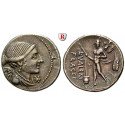 Römische Republik, L. Valerius Flaccus, Denar 108/107 v.Chr., ss-vz