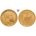 Deutsches Kaiserreich, Württemberg, Wilhelm II., 20 Mark 1900, F, vz/vz-st, J. 296