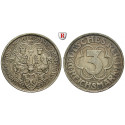 Weimarer Republik, 3 Reichsmark 1927, Nordhausen, A, vz/ss-vz, J. 327