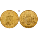 Ungarn, Franz Joseph I., 100 Korona 1908, 30,49 g fein, ss-vz