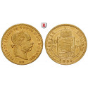 Ungarn, Franz Joseph I., 4 Forint 1885, 2,91 g fein, ss-vz