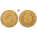Frankreich, Napoleon III., 5 Francs 1857, ss