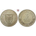 Weimarer Republik, 3 Reichsmark 1926, Lübeck, A, vz-st/vz, J. 323