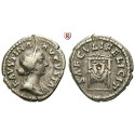 Römische Kaiserzeit, Faustina II., Frau des Marcus Aurelius, Denar 147-176, ss