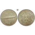 Weimarer Republik, 5 Reichsmark 1930, Zeppelin, A, vz-st, J. 343