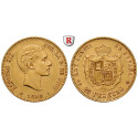 Spanien, Alfonso XII., 25 Pesetas 1880, 7,26 g fein, ss-vz