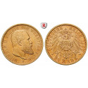 Deutsches Kaiserreich, Württemberg, Wilhelm II., 20 Mark 1900, F, f.vz, J. 296