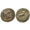Römische Republik, L. Thorius Balbus, Denar, f.ss