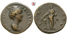 Römische Kaiserzeit, Faustina I., Frau des Antoninus Pius, Sesterz nach 141, ss
