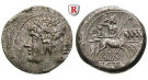Römische Republik, Romano-kampanische Prägungen, Didrachme (Quadrigatus) 225-212 v.Chr., ss/ss-vz