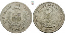 Chile, Republik, Peso 1875, ss-vz